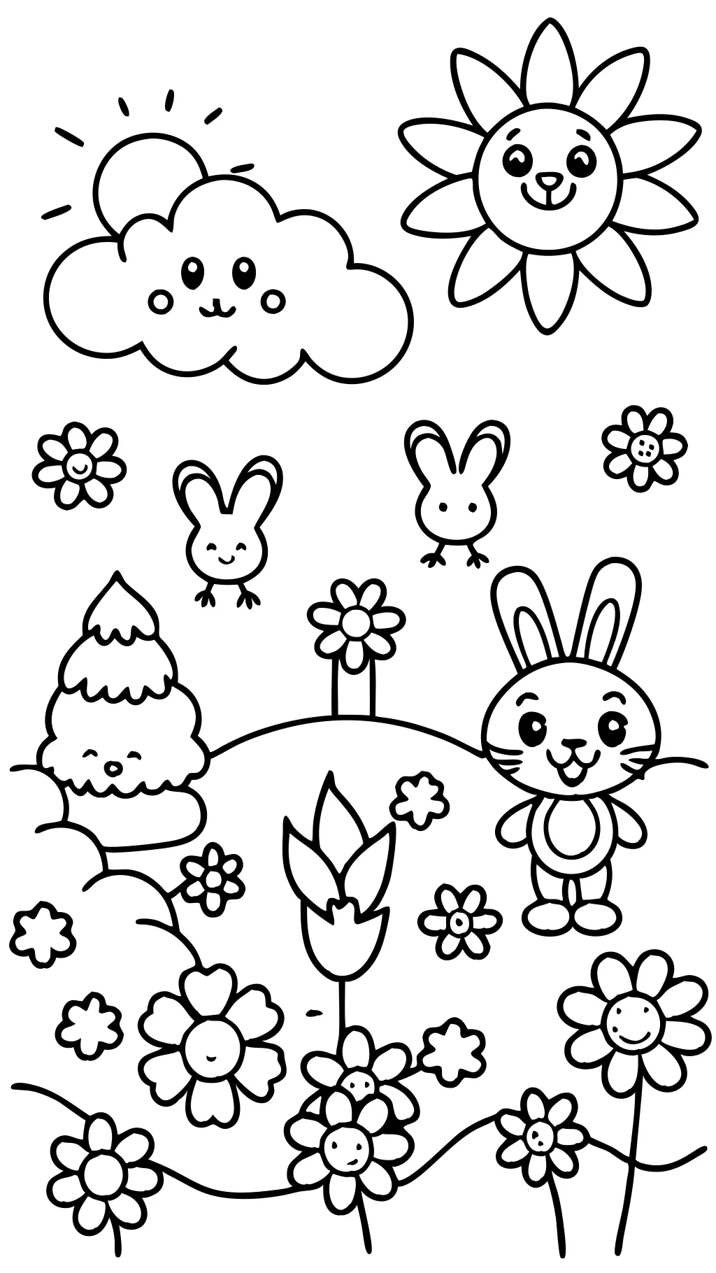 easy cute easy coloring pages